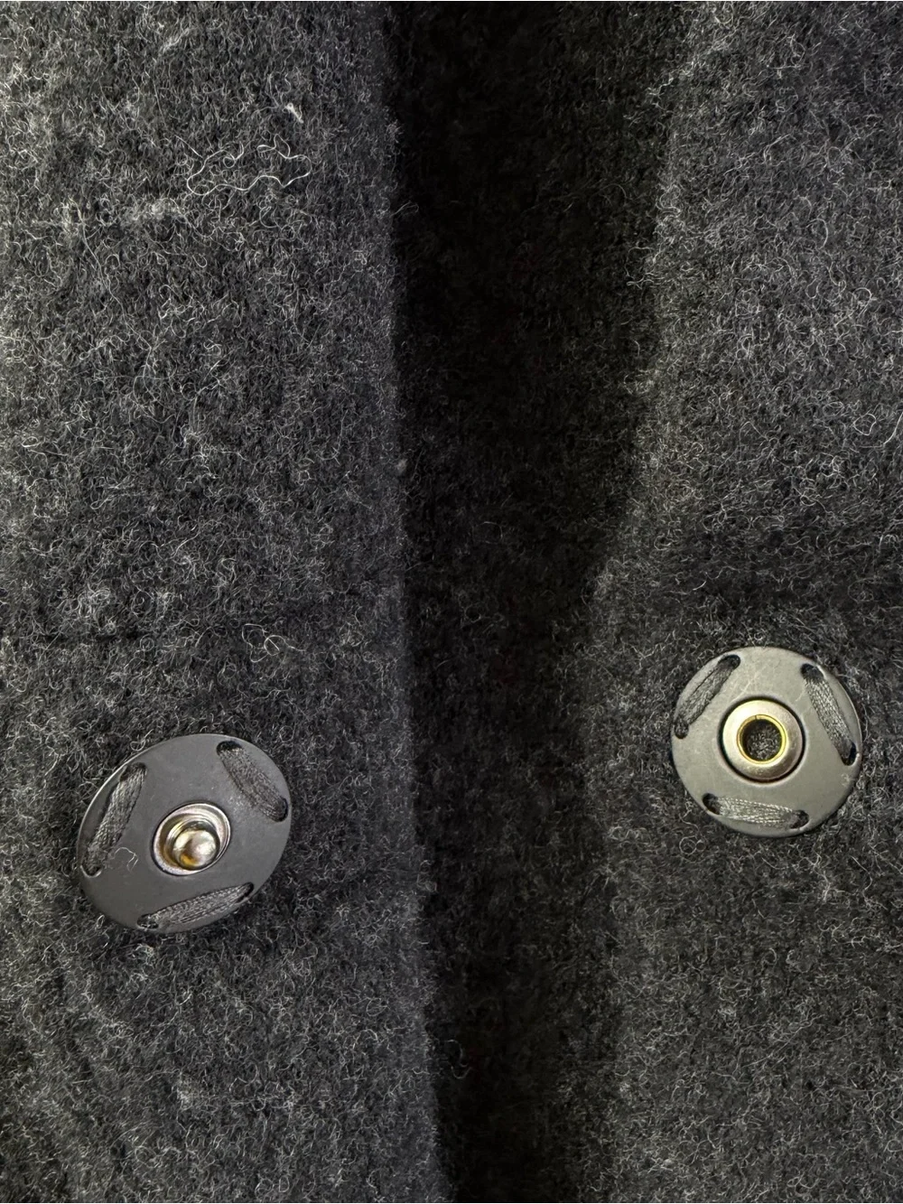 Vince Collar Cardigan Coat Merino Wool Alpaca Black S Relaxed Oversized Charcoal